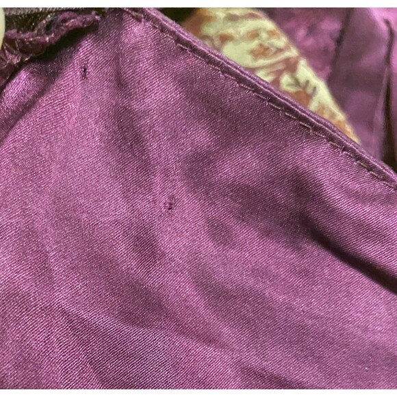 Soft Surroundings Maxi Silk Skirt Red Multi Floral Embroider Line Boho Fairy 14 - Picture 16 of 16